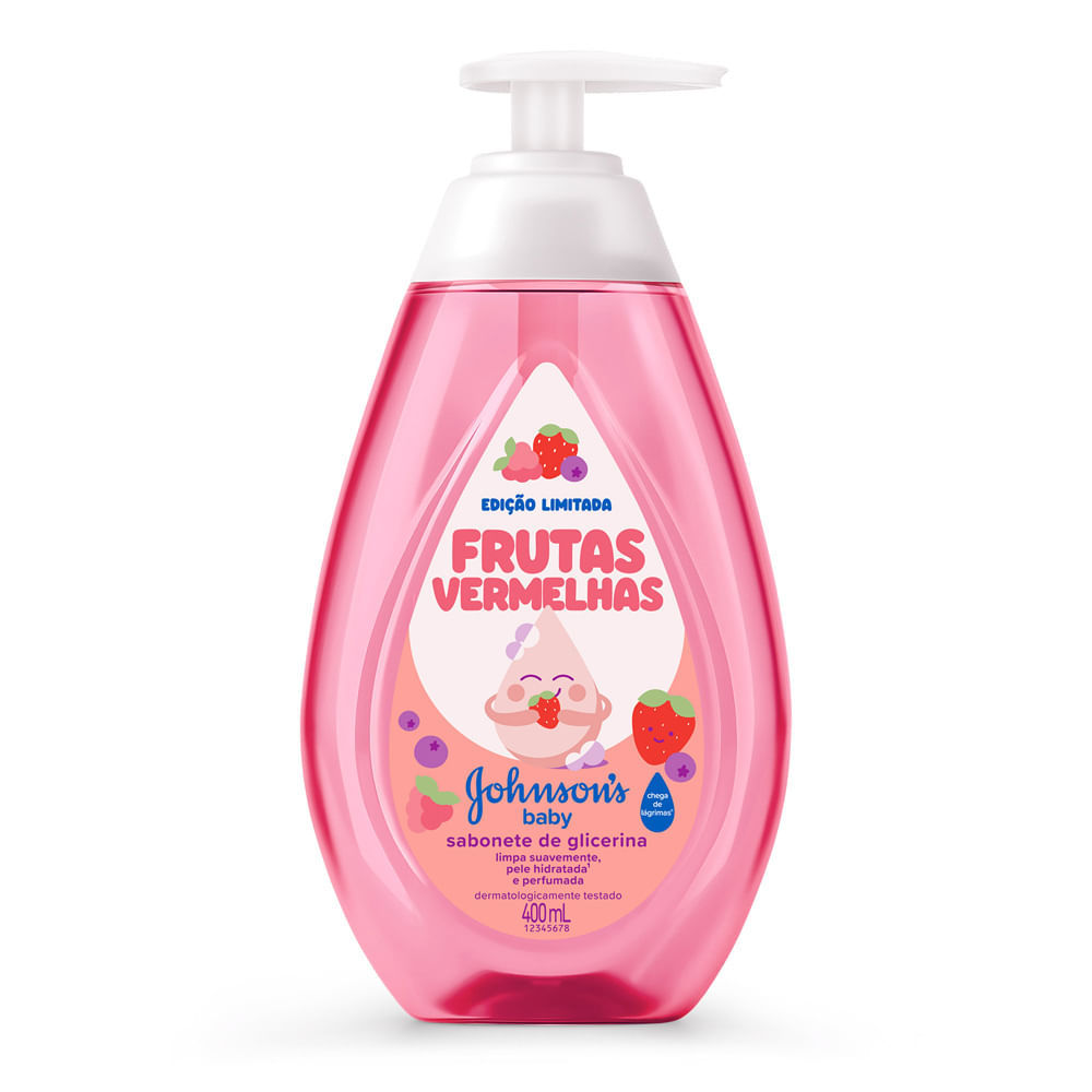 Sabonete Líquido de Glicerina Johnson's Baby Frutas Vermelhas 400ml Edição Limitada