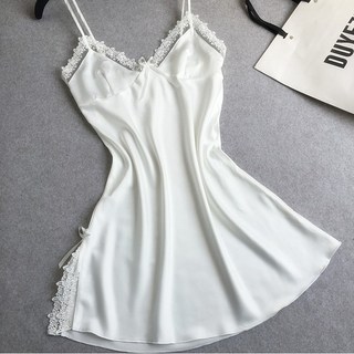 2019 Camisola Feminina De Seda Vestido De Dormir