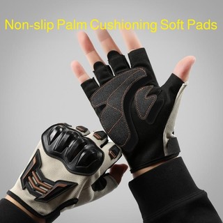 【Resistência e Estilo】[Conforto e Proteção] Luvas Meio Dedo/Moto/Bicicleta/Equipamento para Ciclistas