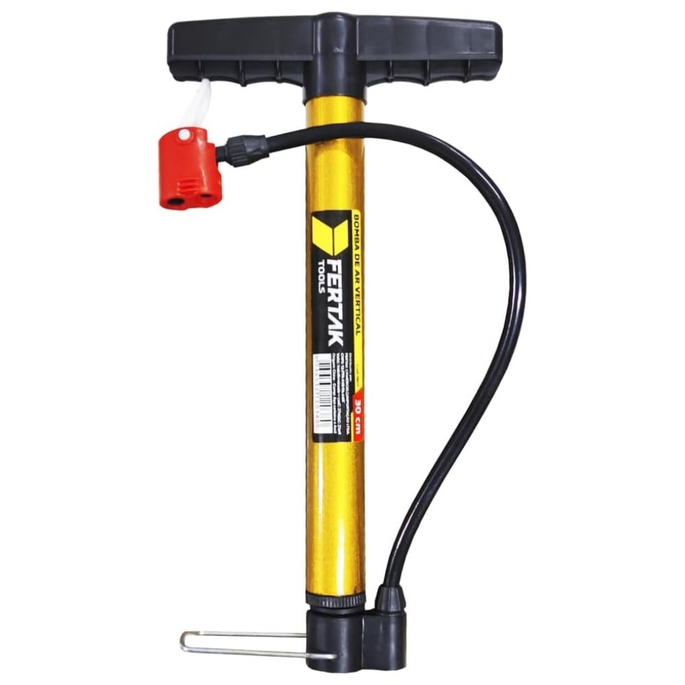 Bomba de Ar De Mão Vertical Plástica 30cm Fertak