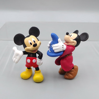 Figuras de anime do Mickey Mouse e do Pato Donald, versão mini Q, decorações para bolos, bonecos de PVC fofos e articula
