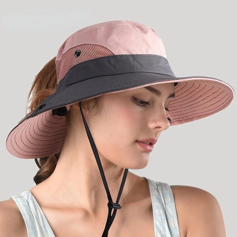 Chapéu de pescador unissex dobrável para o verão, adequado para pais e filhos, unissex, ideal para viagens de lazer e pr