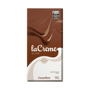 Cacau Show Tablete de Chocolate ao Leite laCreme 100g