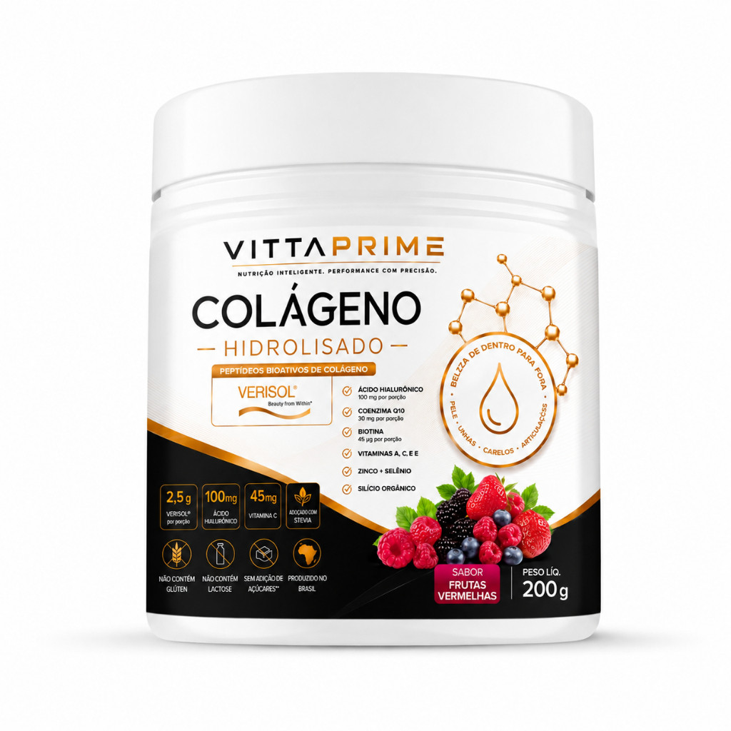 Colágeno Hidrolisado Verisol Ácido Hialurônico Biotina 200g