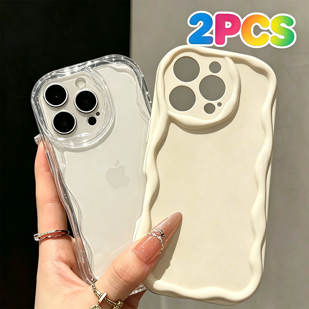 2 Pçs Creme E Capa Clara Para Samsung Galaxy S26 Ultra S25 FE S24 Plus S23 S22 A17 A37 A57 A56 A55 A54