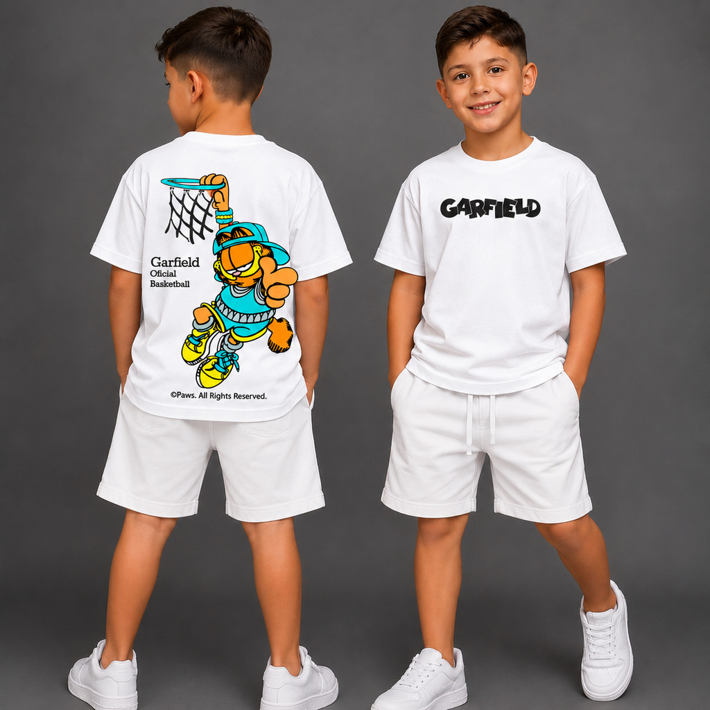 Camiseta Infantil Algodão Criança Streetwear, Estilosa Estampa Frente e Verso, LANÇAMENTO 2026