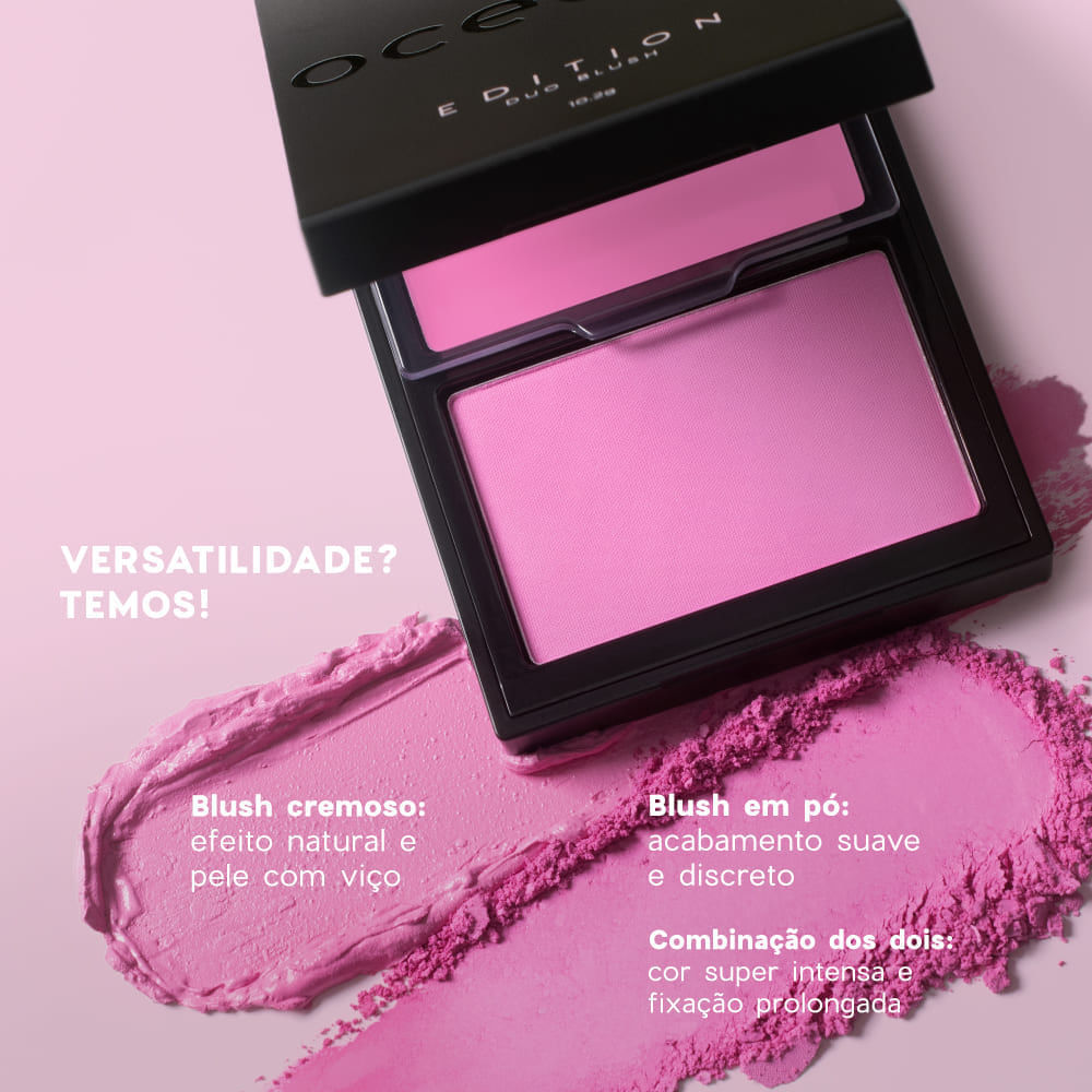 Blush Cremoso e em Pó Rosa Claro – Duo Blush Pink Paint Océane Edition 10,2g · foto 2