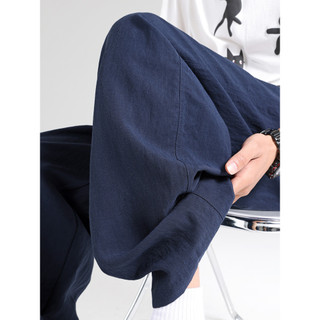Calças masculinas verão Drape calças de perna larga soltas calças de perna reta calças masculinas finas calças casuais 2
