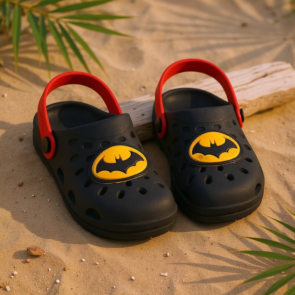 Babuche Infantil Batman Preto Antiderrapante Macia 27 ao 34 — Mandara Achadinhos