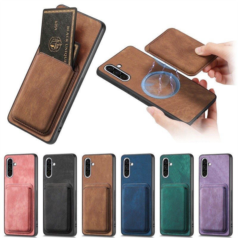 Capa Carteira Magnética De Couro De Luxo Para Samsung Galaxy A18 A08 A17 A07 A06 A57 A37 A27 A 56 36 26 16 55 54 53 M56 