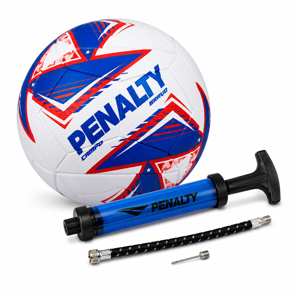 Kit Bola Campo Penalty Bravo XXIV Oficial Futebol e Bomba de Ar Penalty · foto 2