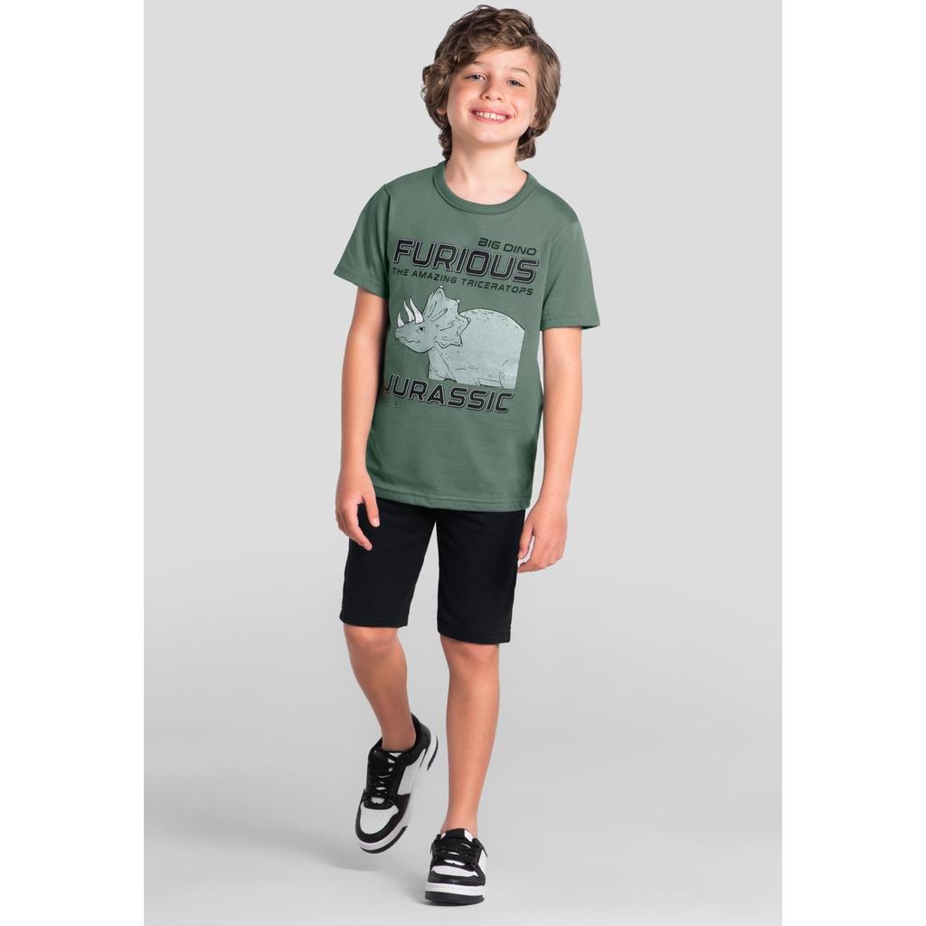 Conjunto infantil menino de dinossauro Brandili
