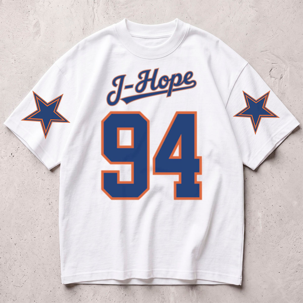 Camiseta BTS J-Hope 94 Camisetão Algodão Tour Arirang K-pop ARMY Streetwear Premium Unissex Diário