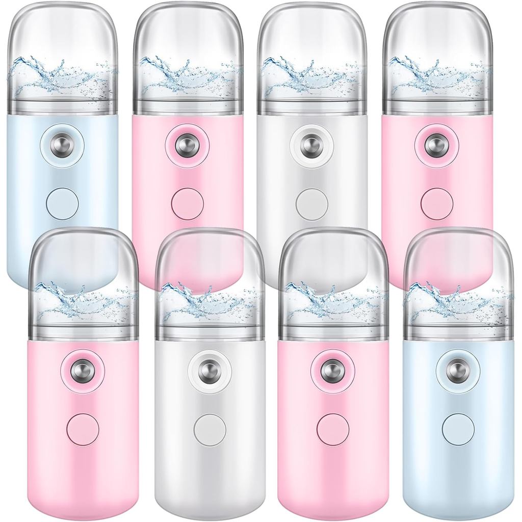 Mudder 8 Peças Nano Pulverizador Facial Portátil Mini Atomizador de Névoa Facial Recarregável por USB 30ml Vaporizador F