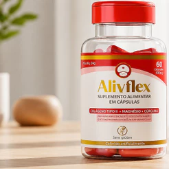 Alivflex Original 60 Cápsulas Fórmula Avançada Suplemento Alimentar Uso Diário