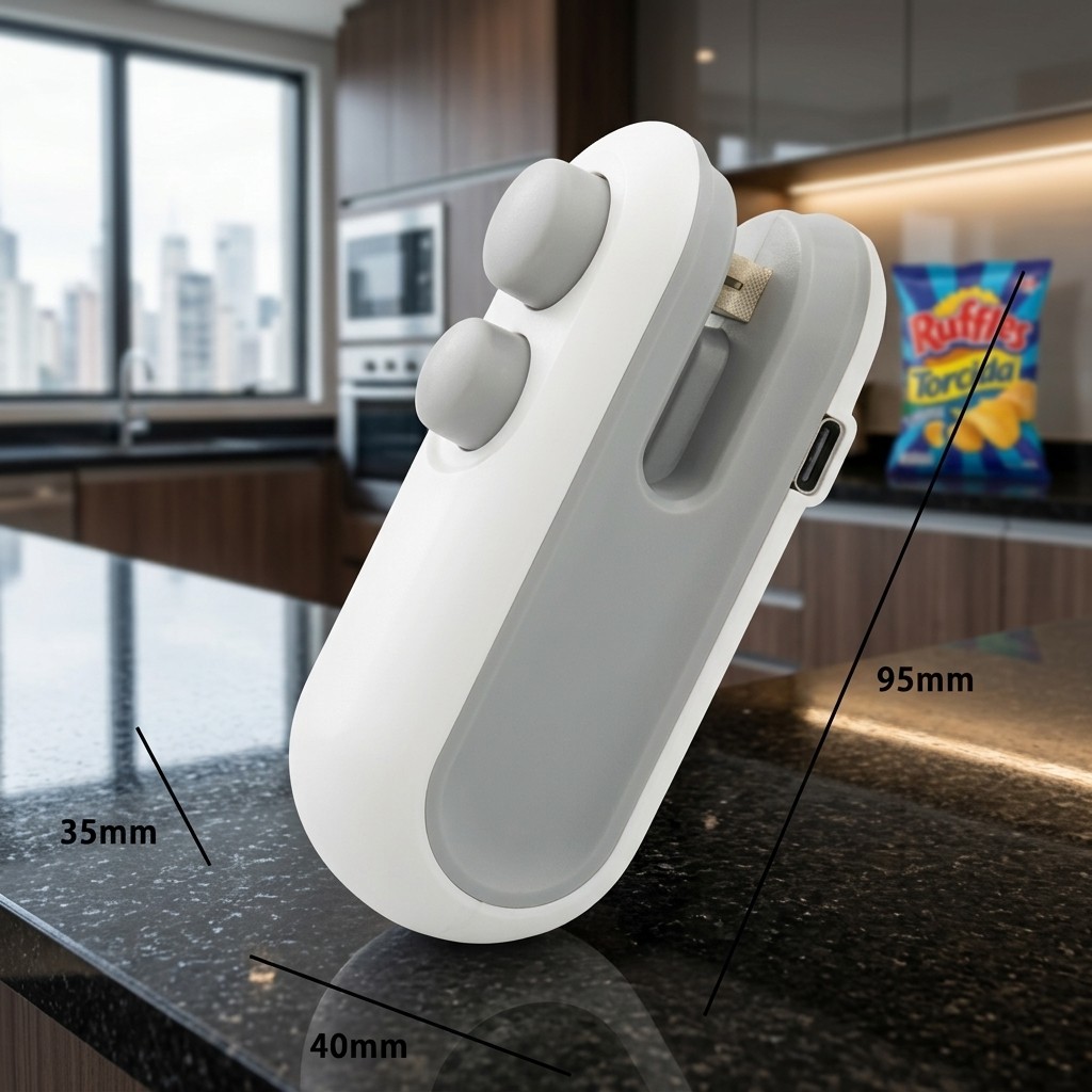 Selador Magnético para Embalagem Mini Seladora Portátil USB Lacradora de Sacos de Lanche