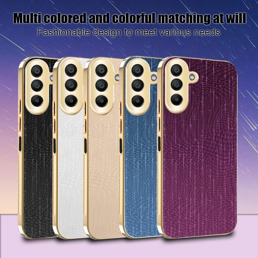 Para Samsung Galaxy A17 A07 A56 A36 A26 A16 A06 A55 A35 A25 A15 A54 A34 A24 A14 Couro De Luxo Macio TPU Silicone Banhado