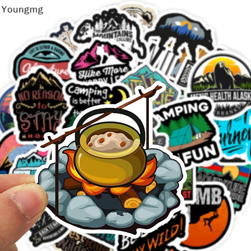 [Youngmg] 50 PCS Camping Paisagem Stiers Aventura Ao Ar Livre Escalada À Prova D'água Stier ngmg