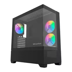 Gabinete Gamer Aigo Darkflash Panoramic DS900 Air, Rainbow, Mid-Tower, Lateral de Vidro, C/3 Fans, Preto