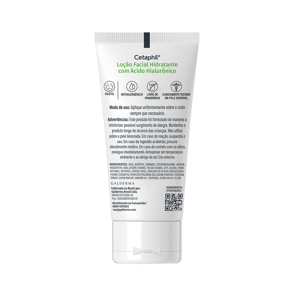 Cethaphil Loção Facial Hidratante com Ácido Hialurônico Textura Ultraleve Todos os Tipos de Pele 50ml · foto 2