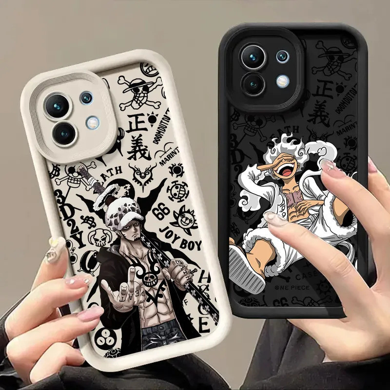 Capa de Silicone Anime One Piece Luffy Zoro para Xiaomi 15T 14T 13T Pro 15Ultra 