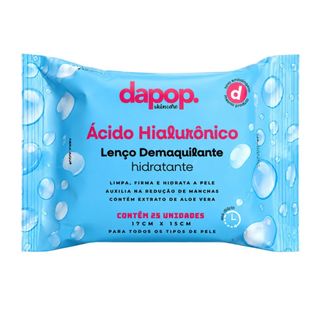 Lenço Ácido Hialurônico 25 Unidades Demaquilante  Dapop