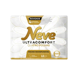 Papel Higiênico Neve Ultracomfort Folha Quádrupla 12 rolos 20M