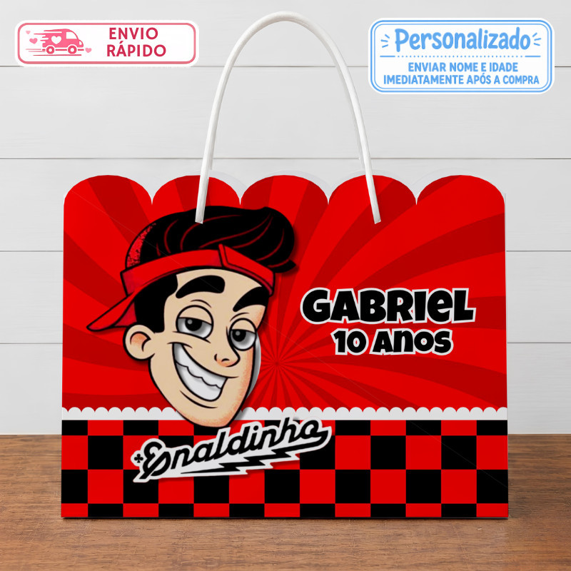 Sacolinha Enaldinho Personalizada Lembrancinhas Festa infantil Aniversário Sacola G