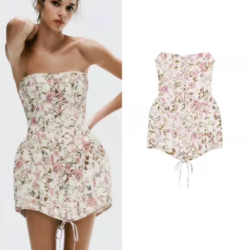 Novo produto de verão vestido feminino com estampa de flores 7824393