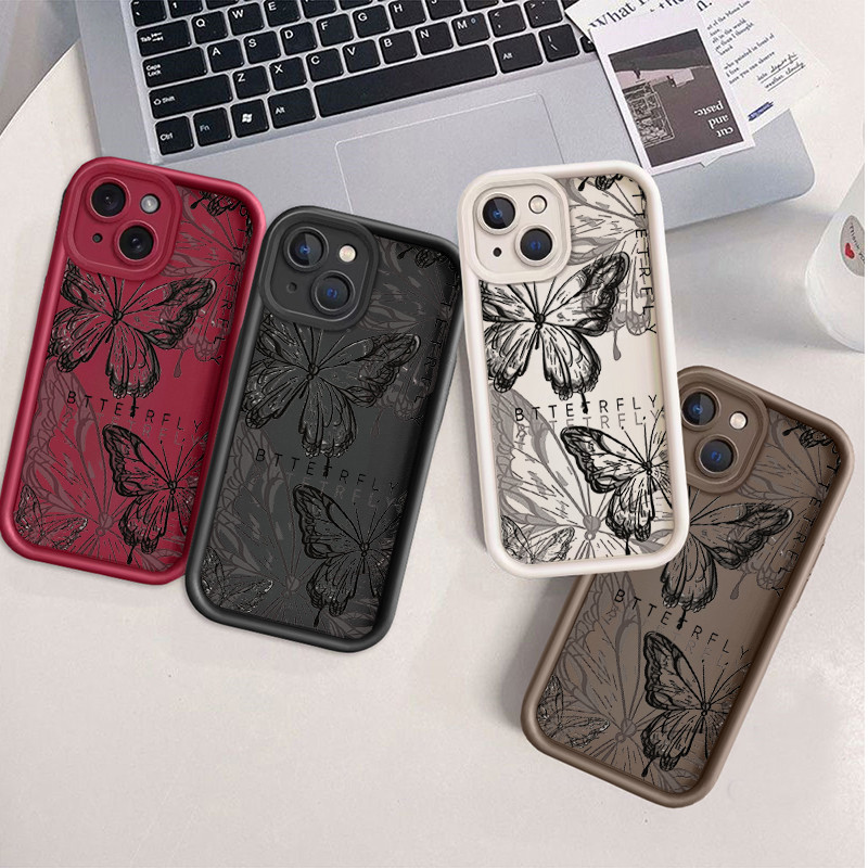 Capa Borboleta Para Samsung A27 A57 A37 A17 A07 S26 FE S25 Ultra A56 A26 A36 A55 A16 A54 A06 A35 A53 5G De Telefone
