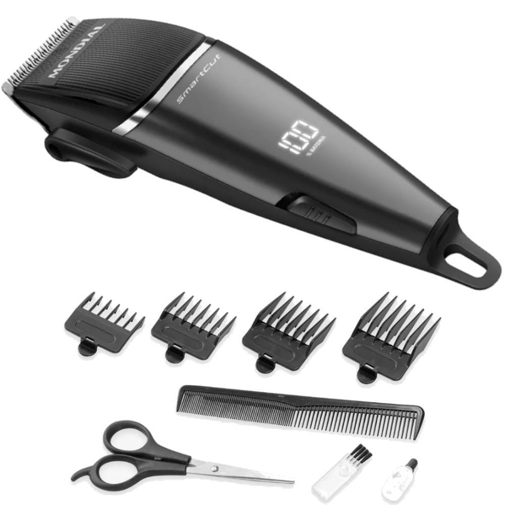 Máquina de cortar cabelo e barba com 8 acessórios SmartCut - CR-11-BI - Mondial