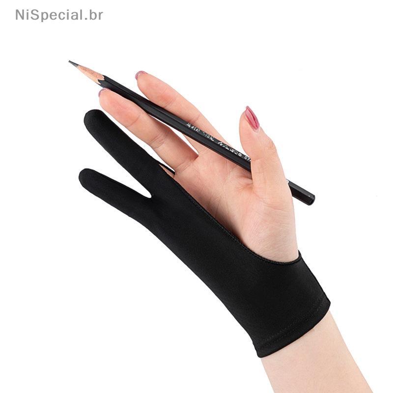[Nis] Anti-Incrustante Mistouch Abrasão E Transpiração Luva De Pintura Antitoque De Dois Dedos Para Desenho Tablet [BR] — imagem 2 de 2