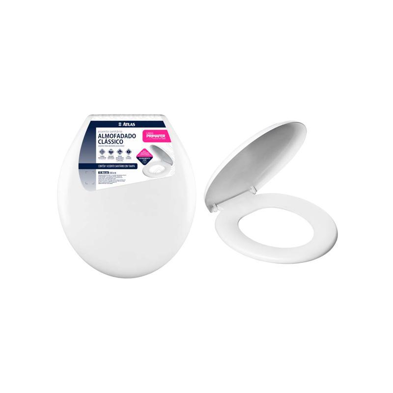 Assento Sanitário Atlas Basic Almofadado Branco