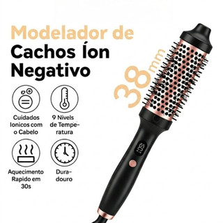 Modelador de cabelo com Escova Secadora Alisadora Eletrica 3 Em 1 Bivolt Alisa Modela Com…