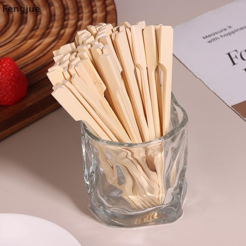 Fengjue 100 Peças Espetos De Bambu Palitos De Coquetel Extravagantes Para Aperitivos Comida Frutas Churrasco Bebidas De