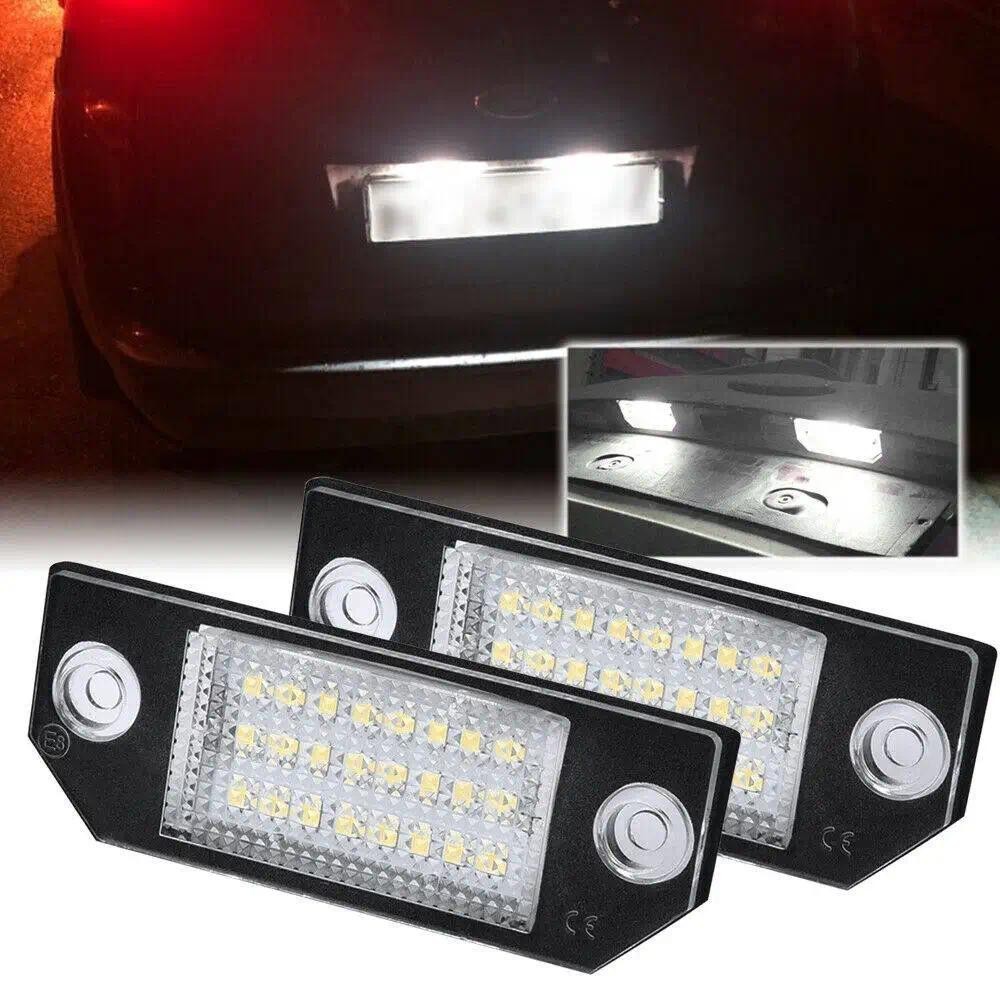 2 Pçs LED Traseiro Número Da Placa De Licença Lâmpadas Luz Branca 6500K Para Ford Focus C-MAX 2003-2019 MK2 2003-2008