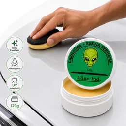 Cera Automotiva Carnaúba Resina Alien Espelhamento Cerâmico Tira Riscos Brilho Intenso