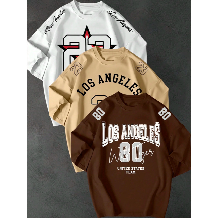 Conjunto Kit 3 Camiseta Moda Masculina Unissex Blusa Estilosa Leve Confortável Lançamento Envio Rápido