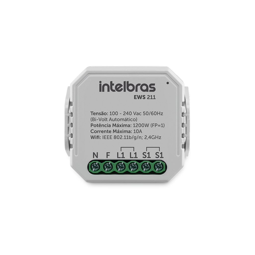 Minicontrolador Smart Wi-Fi para 1 Interruptor EWS 211 Intelbras