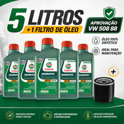 KIT TROCA DE ÓLEO VW CASTROL 5W40 MAGNATEC 508 88 + FILTRO VW