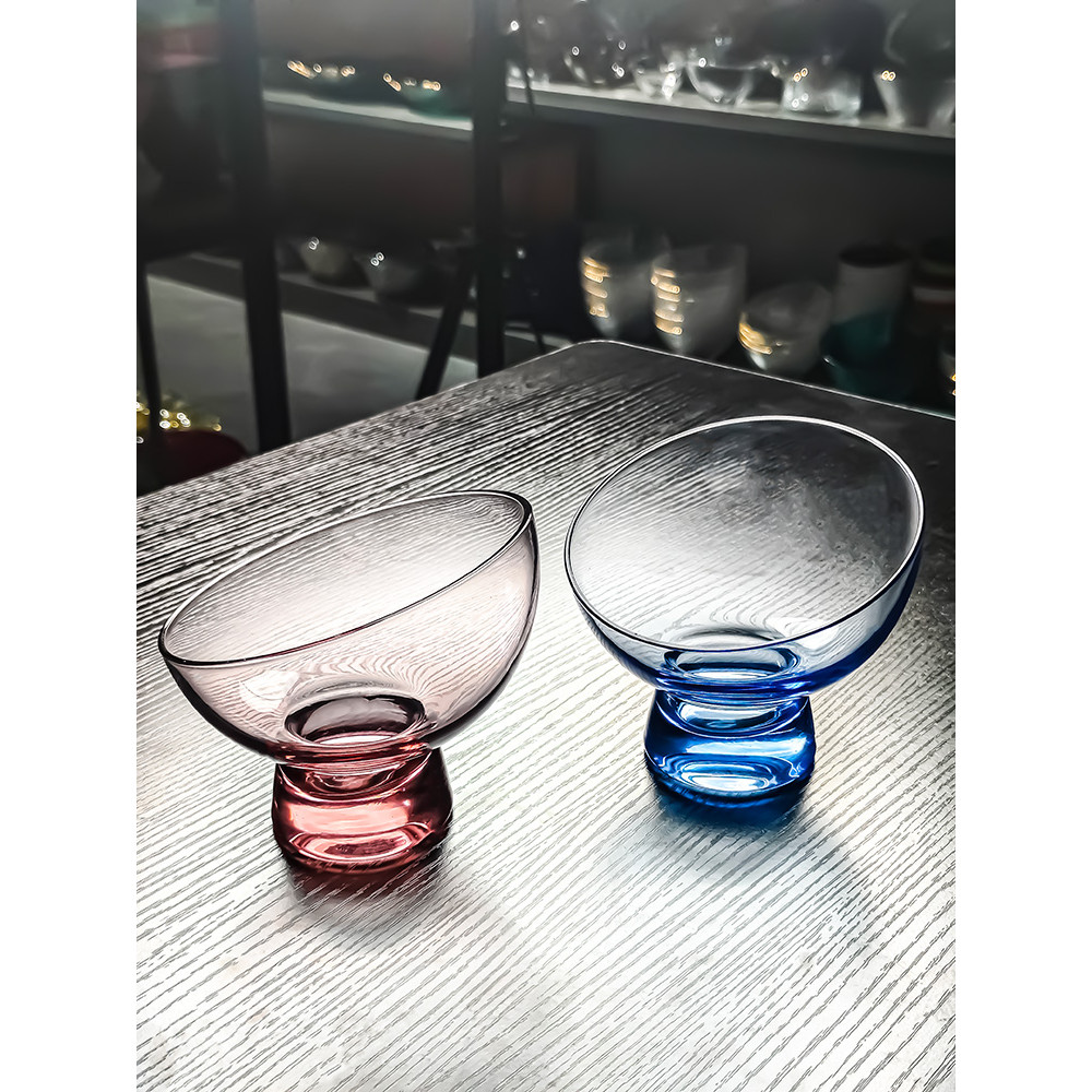 Tigela de vidro de cristal prato de frutas bergamota de pés altos pequena prato de frutas sorvete salada sobremesa copo 
