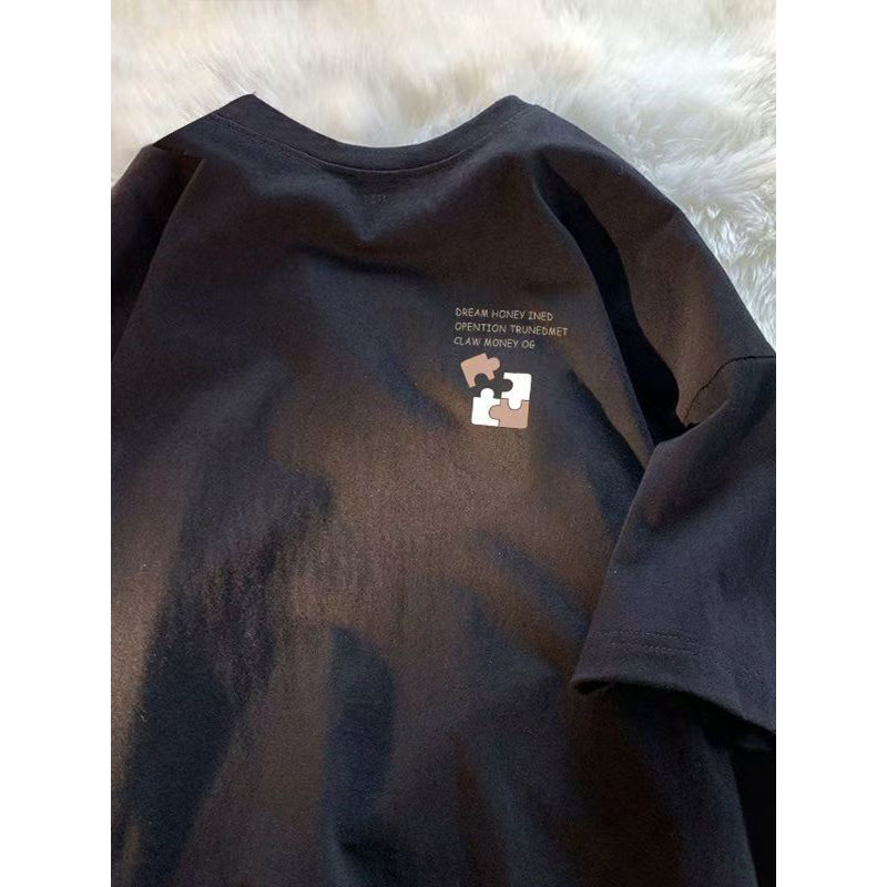 Meninos puro algodão simples camiseta de manga curta crianças verão na moda americano em torno do pescoço All-Match solt