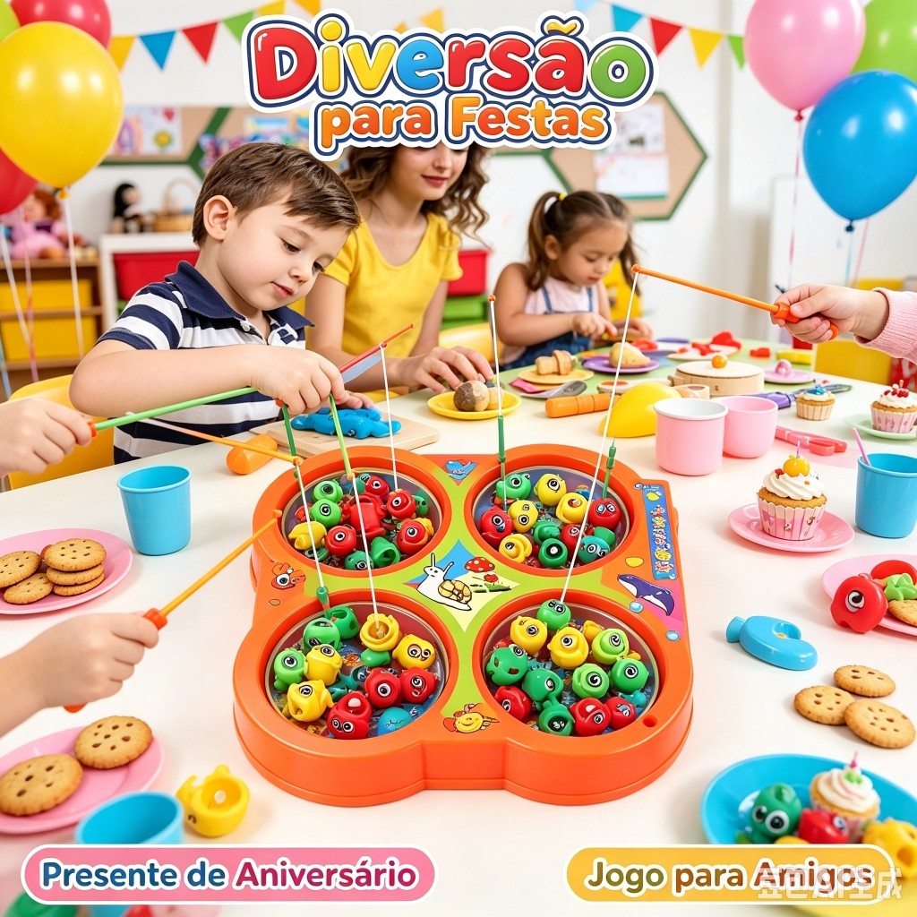brinquedos/Jogo Infantil Pega Peixe COM IMA Pescaria Maluca 32 Peixes E 4 Varas 16 Peixes E 2 Varas 8 Peixes E 1 Varas