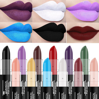 Batom escuro branco Nude vampiro verde oliva preto roxo Halloween maquiagem criativa batom retrô