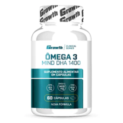 Ômega 3 DHA 1400 60 cáps - Growth Supplements - Sem Sabor