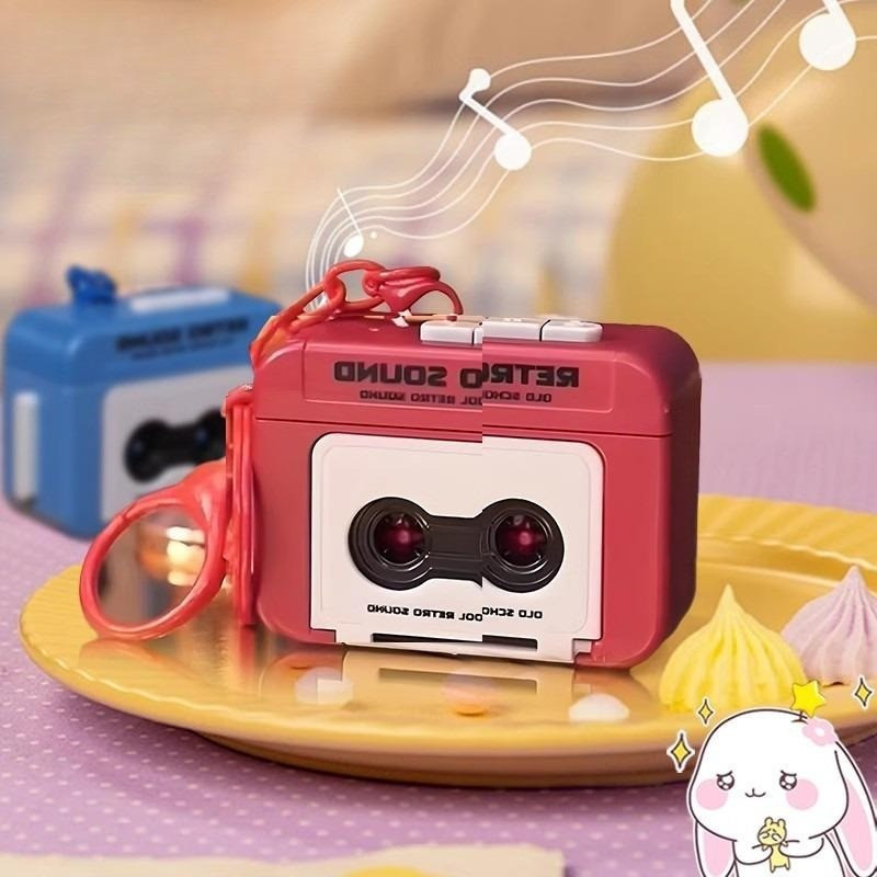 1 Peça de Gravador de Cassetes Mini Retro Vintage Criativo, Chaveiro Musical Fofo, Presente Comemorativo para Casais e A