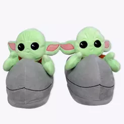 Pantufa 3D Grogu Baby Yoda - The Mandalorian