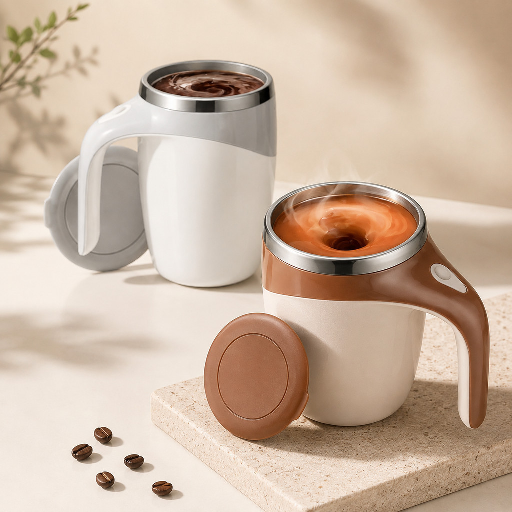 Caneca Misturadora Automática Elétrica USB Bateria Recarregável Mixer Café 380ml
