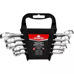 Jogo Chave Poligonal Aberta 8 A 17mm 5 Pecas Worker Cr-V