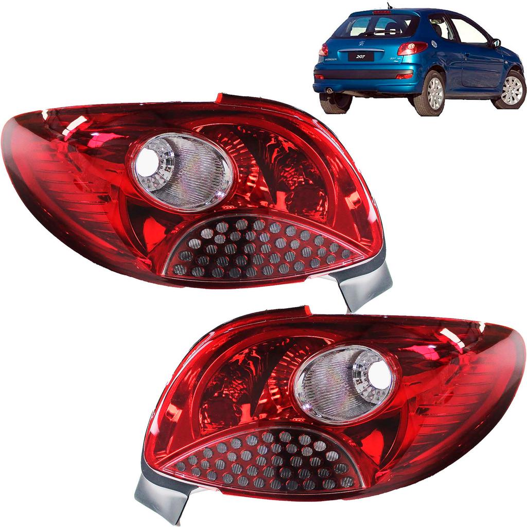 PAR Lanterna Traseira para Peugeot 207 Hatch 2009 2010 2011